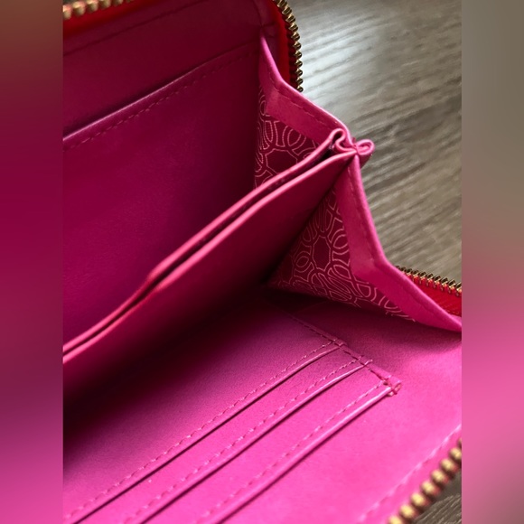 Stella & Dot Coral Red Wristlet Clutch Wallet - Picture 7 of 12